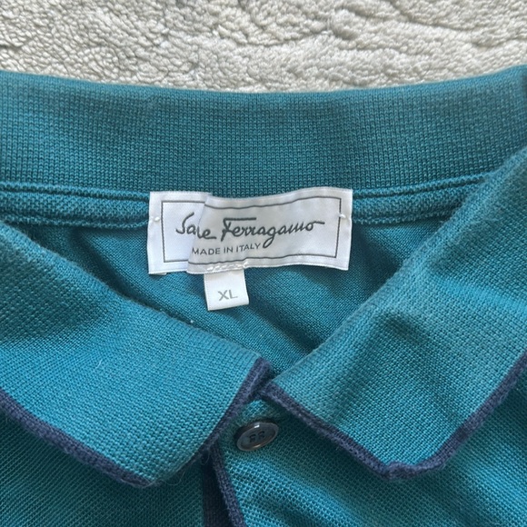 Salvatore Ferragamo Dark Teal Polo Shirt - Picture 2 of 6